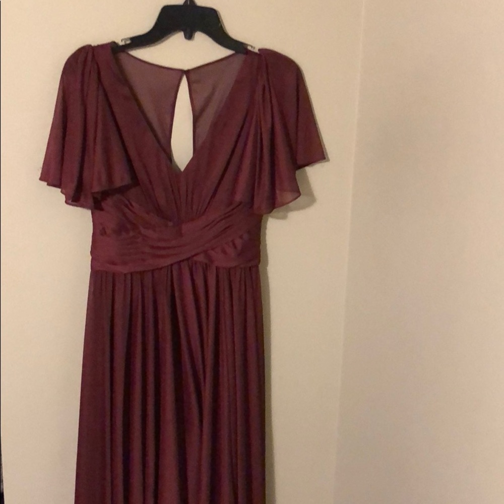 Long burgundy bridesmaid dress size 4